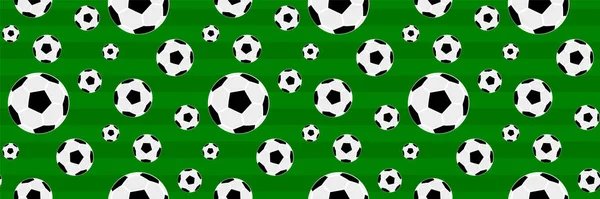 Soccer, football ball with stadium vector banner, background des — 스톡 벡터