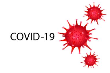 Covid 19, pandemik koronavirüs sembolü ve ikon vektör illüstrasyon arka planı