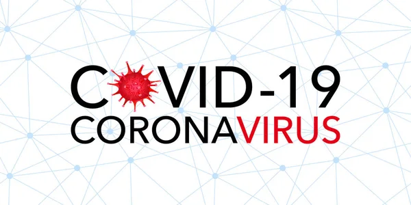 Covid Pandemik Koronavirüs Virüs Sembolü Beyaz Arkaplanda Covid Küresel Bağlantı — Stok Vektör