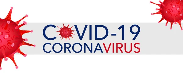 Covid Pandemisch Coronavirus Virus Symbool Globale Waarschuwing Covid Vector Illustratie — Stockvector
