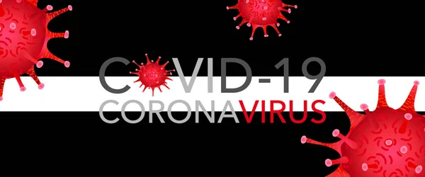 Covid Pandemisch Coronavirus Virus Symbool Globale Waarschuwing Covid Vector Illustratie — Stockvector