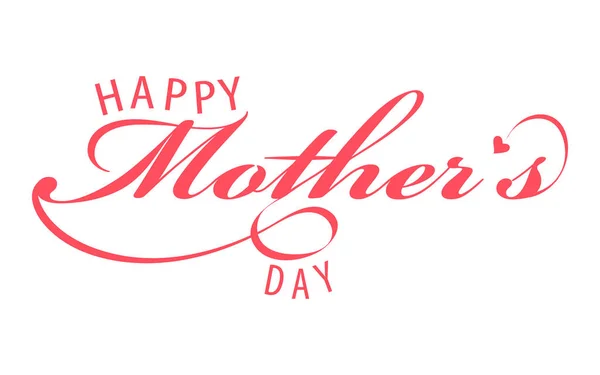 Happy Mother Day Wakacje Wektor Liternictwo Baner Projekt Tło Sercem — Wektor stockowy