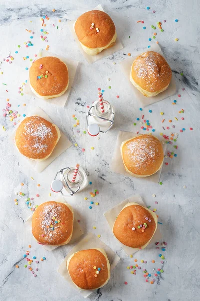 Donuts de Berlín caseros — Foto de Stock