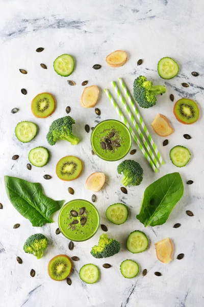 Zencefilli yeşil detoks smoothie