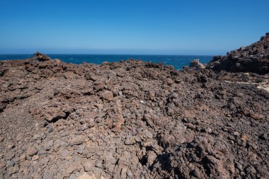 Malpais de Guimar, çorak volkanik manzara Tenerife, Cana