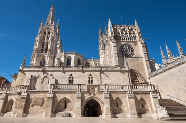 Famous Landmark gothic cathedral on a sunny day on September 4, 2016 in Burgos, Spain. — Stock Photo, Image