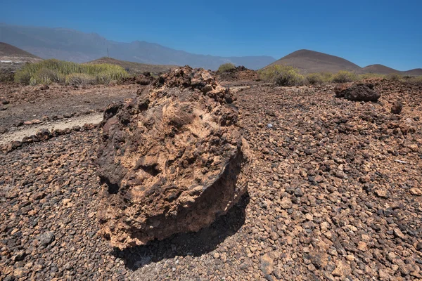 Malpais de Guimar, paisaje volcánico de las tierras baldías en Tenerife, Caná —  Fotos de Stock
