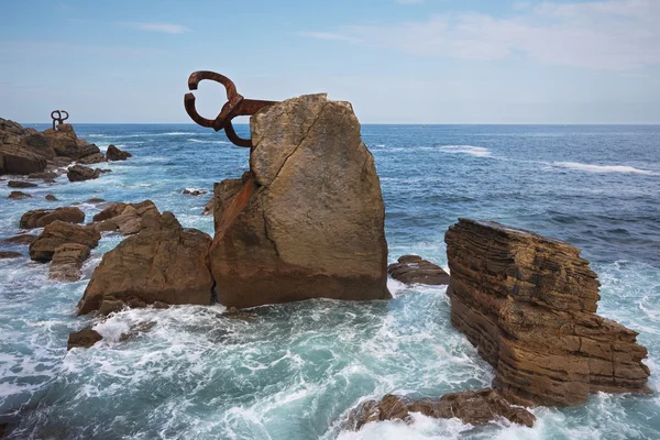 San Sebastian kustlijn landschap, Baskenland, Spanje. — Stockfoto