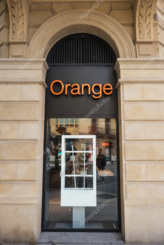 Orange Shop On October 07, 2016 In San Sebastian, Spain. Stock