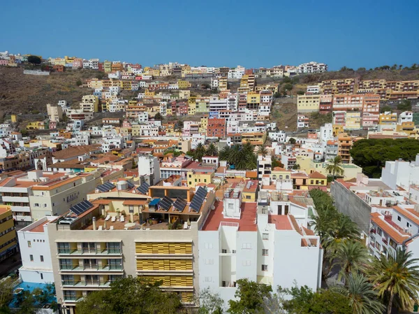 Widok lotniczy San Sebastian de La Gomera Cityscape, Wyspa Kanaryjska, Hiszpania. — Zdjęcie stockowe