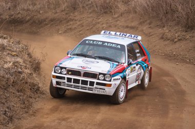 La Palma, İspanya - 10 Eylül: Lancia Delta Hf Integrale ralli-show sırasında Villa de Mazo 10 Eylül 2016 üzerinde La Palma, Canary Island, İspanya.