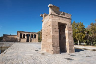 Ünlü Simgesel Yapı Debod, Madrid, İspanya, Mısır Tapınağı.