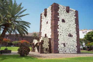 Ancient fort, torre del conde in San Sebastian de la Gomera, Canary island, Spain. clipart