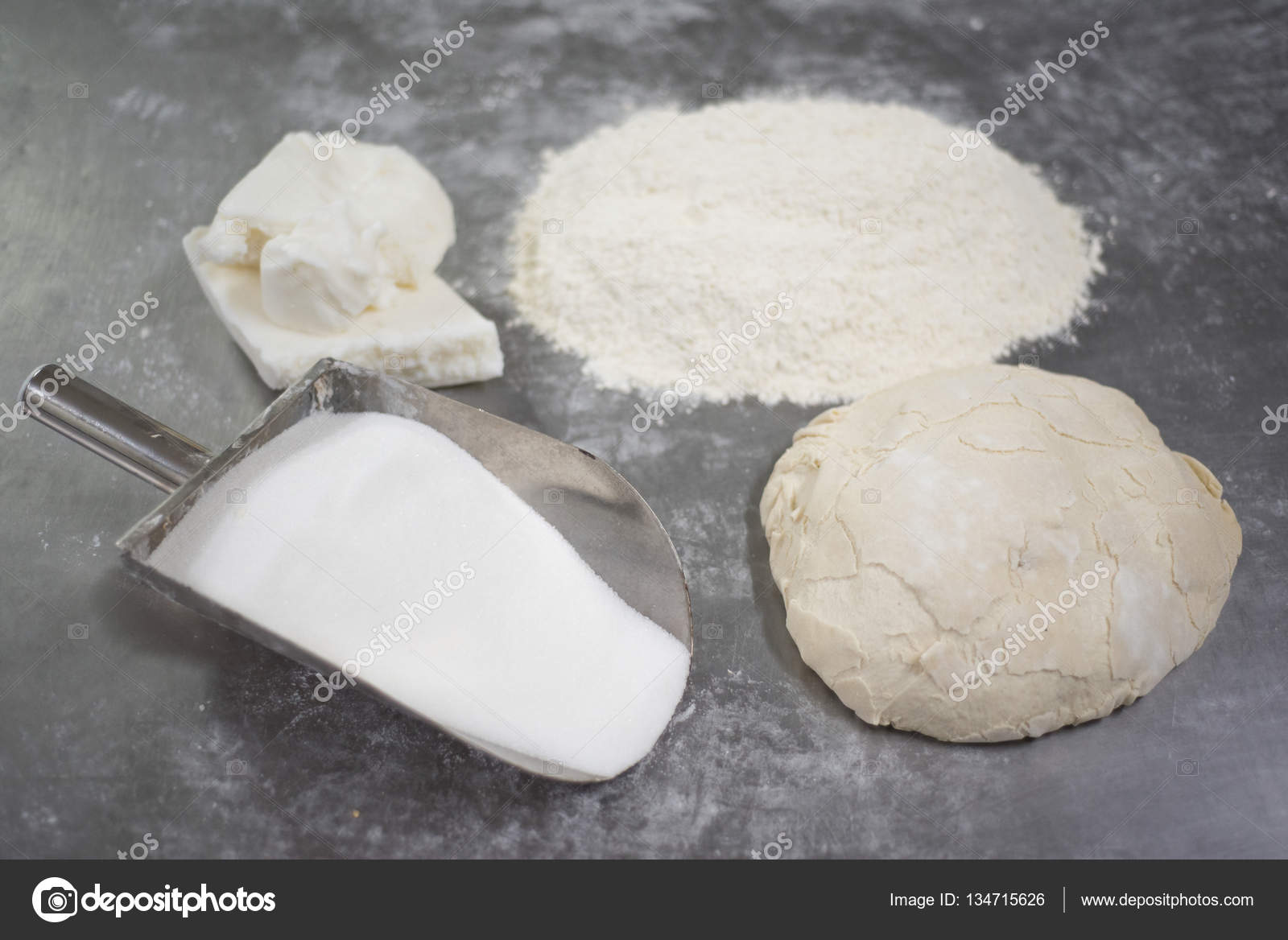 Close Up De Ingredientes De Padaria Industrial Fi Uma Colher Grande Close Up De Ingredientes De Padaria Industrial Fi Uma Colher Grande