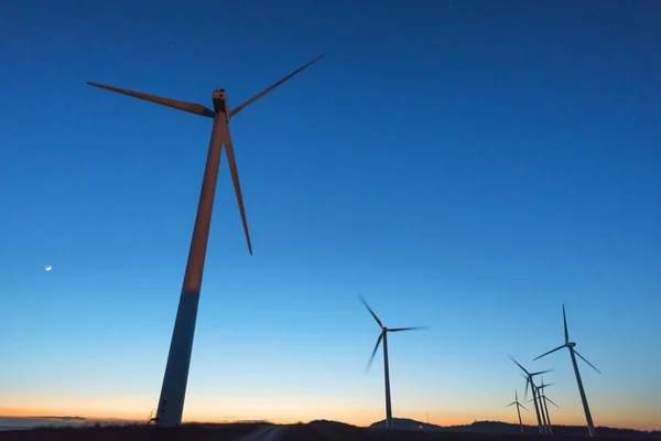 Wind farm at dusk — Stock Photo, Image