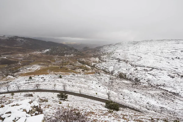 Paysage enneigé des montagnes de Paramo de Masa, dans la province de Burgos, Espagne . — Photo