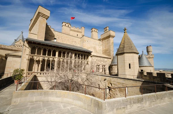Ünlü Olite kalede: Navarra, Spain.