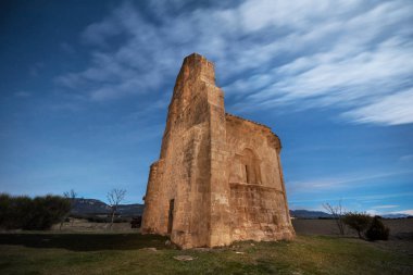 Burgos, Castilla y Leon bir antik Hermitage gece sahne, 