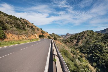 Yol la Gomera Adası, Kanarya Adaları, İspanya.
