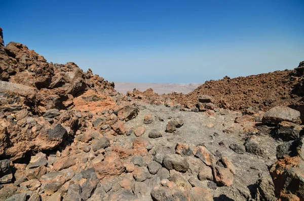 Volcanic landscape geologic detail in teide national park, Tenerife, Canary islands, Spain. — Stock Photo, Image