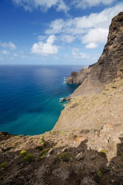 Tenerife manzara. Teno kayalıklarla Kuzey Tenerife Adası, Kanarya Adaları, İspanya.