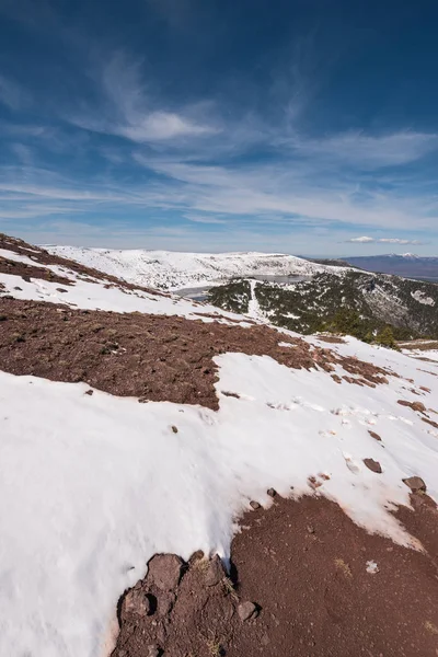 Paysage hivernal du parc des lagunes de Neila, à Burgos, Mont Demanda — Photo