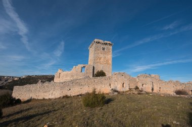 Ucero kale Soria, Castilla y Leon, İspanya antik kalıntıları.