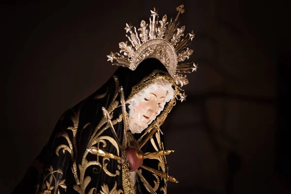 Easter holly week night procession in Briviesca, Burgos, Spain. — Stock Photo, Image