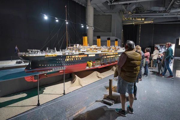 Bilbau, Espanha - 4 de janeiro de 2017: Exposição do Titanic em 4 de janeiro de 2017 em Bilbau, País Basco, Espanha . — Fotografia de Stock