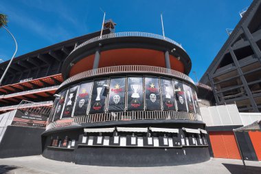 Valencia, İspanya - 26 Temmuz 2017: Valencia futbol kulübü stadyum dış üzerinde 26 Temmuz 2017 Valencia, İspanya.