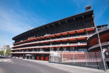 Valencia, İspanya - 26 Temmuz 2017: Valencia futbol kulübü stadyum dış üzerinde 26 Temmuz 2017 Valencia, İspanya.