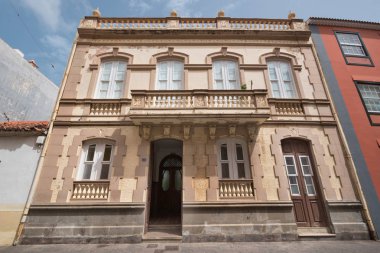 San Cristobal de la Laguna, İspanya - 20 Ağustos 2016: City şehir merkezinde üzerinde 20 Ağustos 2016 yılında La Laguna, Tenerife, İspanya tarihi binalar.