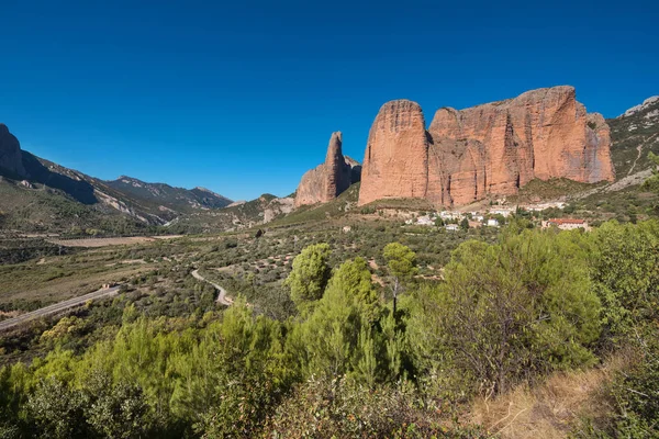 Berg Landschap Mallos Riglos Provincie Huesca Aragon Spanje — Stockfoto