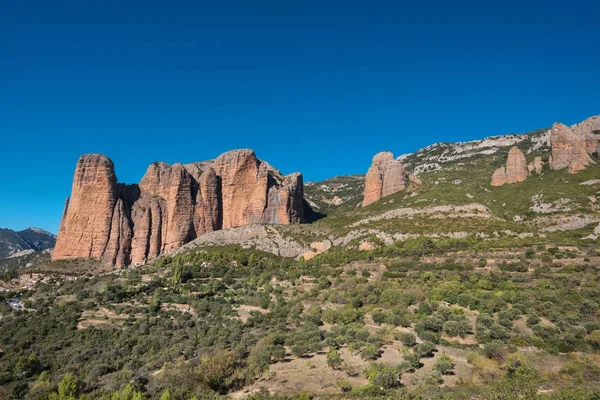 Berg Landschap Mallos Riglos Provincie Huesca Aragon Spanje — Stockfoto