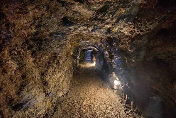 西班牙穆尔西亚著名矿山的隧道内部 — 图库照片
