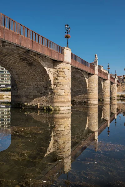 Мост Через Реку Эбро Миранде Эбро Бургос Испания — стоковое фото