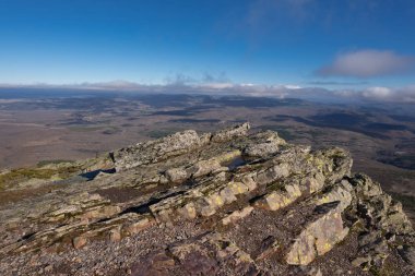 Pena Francia, Salamanca, İspanya ünlü hedef dağ manzarası.