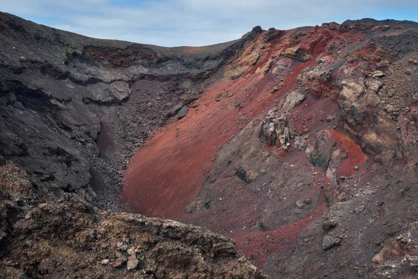 Incredibile Paesaggio Vulcanico Deserto Lava Nel Parco Nazionale Timanfaya Lanzarote — Foto Stock