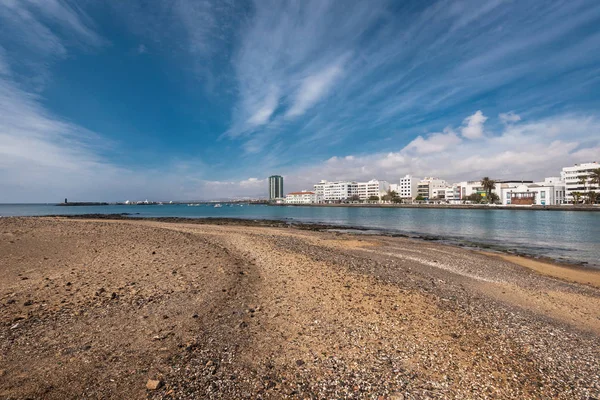 Arrecife kusten och skyline i Lanzarote, Kanarieöarna, Spanien. — Stockfoto