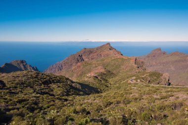 manzara Masca Kanyon, ünlü turistik hikking noktası Tenerife, Kanarya Adaları, İspanya.