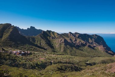 manzara Masca Kanyon, ünlü turistik hikking noktası Tenerife, Kanarya Adaları, İspanya.