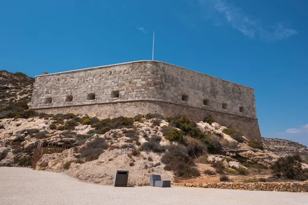 Weihnachtsburg in cartagena, murcia, spanien. — Stockfoto