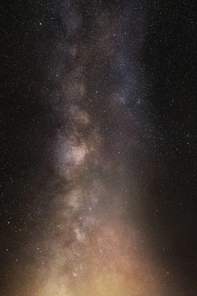 Night Sky, Bright Stars And Milky Way Galaxy. — Stock Photo, Image