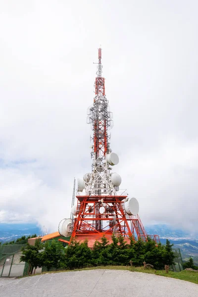 Satellite dish telecom network antenna.