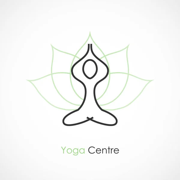 Yoga vektör simgesi — Stok Vektör