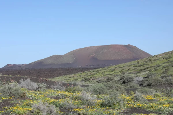 绿色的火山小岛 — 图库照片