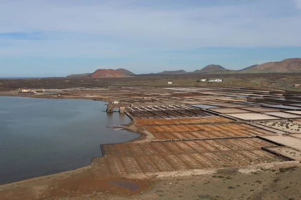 Zakład produkcji soli na Wyspy Kanaryjskie Lanzarote — Zdjęcie stockowe