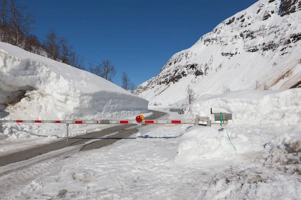 Route d'hiver en Norvège — Photo