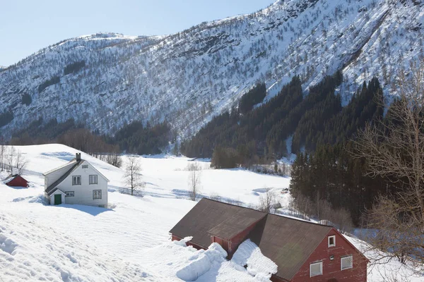 Beau paysage hivernal en Norvège — Photo