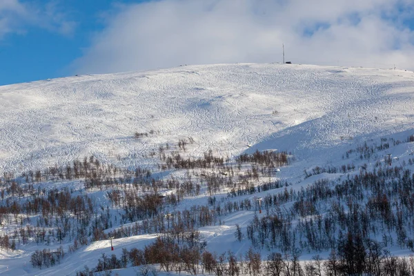 Pistas de esquí en la nieve — Foto de Stock